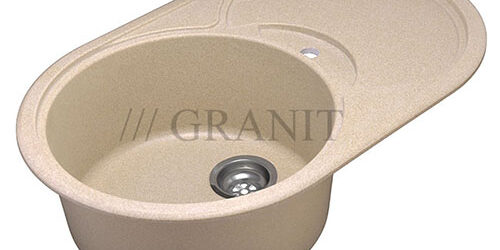 Гранітна мийка бежева 78 х 50 см Гранитная мойка бежевая 78x50