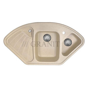 Гранитная раковина бежевая 106x57
