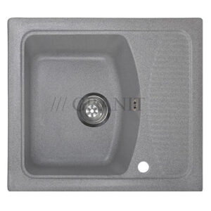 Гранитная раковина серая 58x50