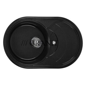 Раковина гранитная черная 78x50